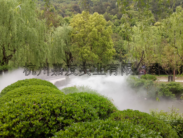 富阳东吴文化公园安装人造雾景观系统案例